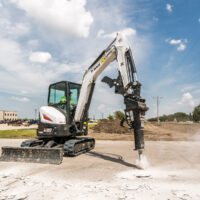 Bobcat E35 with Hydraulic Breaker Attachment