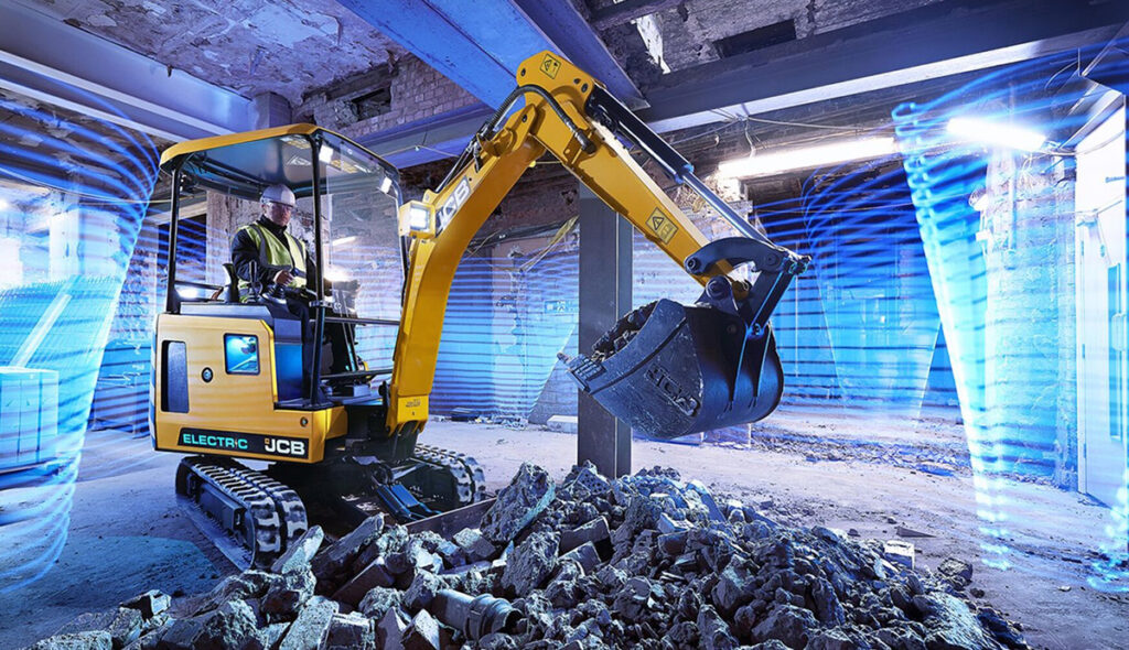 Renting a JCB 19C-1E electric excavator