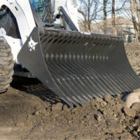 Rock Bucket Attachment digging up rocks